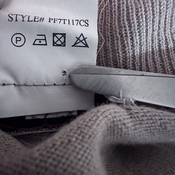 Adec 2 sz L‎ Turtleneck Silk Cotton Cashmere Long Puff Sleeve Sweater Pullover - Picture 6 of 8